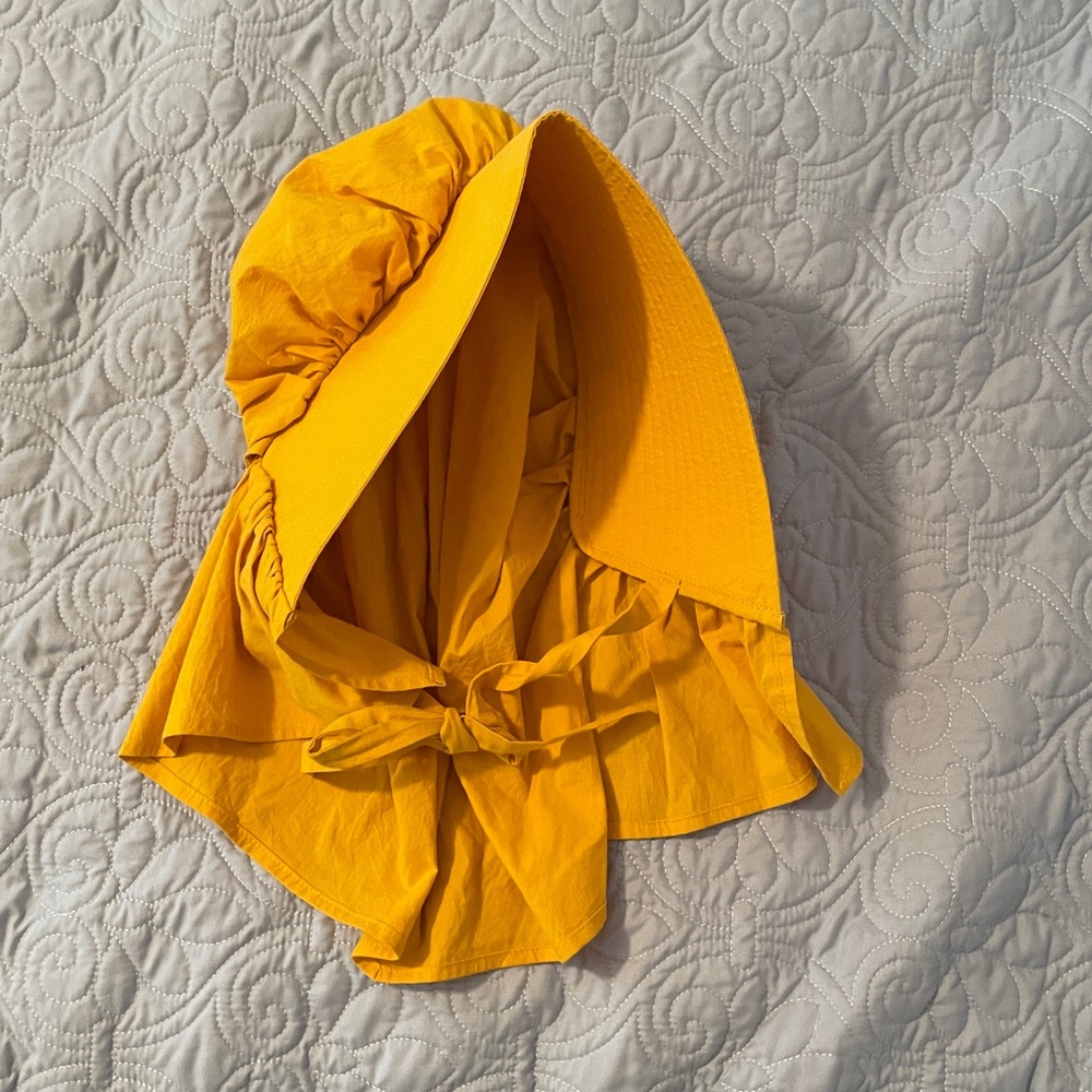 NEW hand sewn yellow bonnet